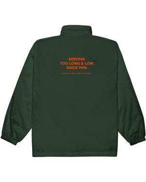 Anchor and Crew Forest Too Long & Low Sports Club League Embroidered Windbreaker Coat - Green