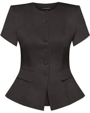 Tia Dorraine Romantic Glow Short Sleeves Blazer - Black
