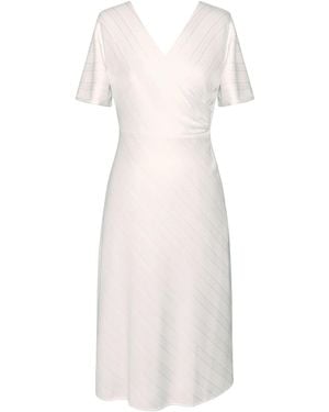 Alie Street London Kayla Kimono Ribbed Dress - White