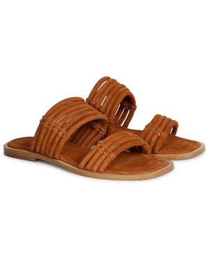 Saint G. Zoya Cuoio Suede Sandals - Brown