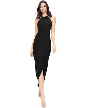 Otthie Cocktail Draped Dress - Black