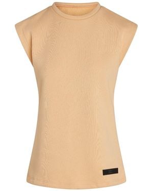 Modrn Studio Neutrals Ultra-Soft Cotton Structured Tank - Natural