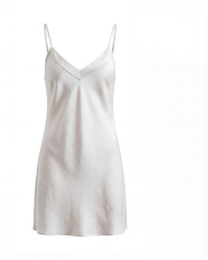 Vimissia Bubble Silk Slip Dress - White