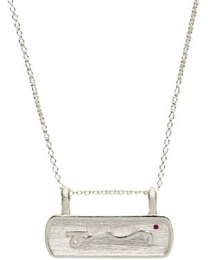 Claire Hill Designs Difficult Bar Necklace - Metallic