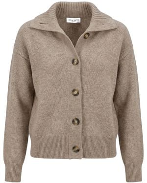 Anna Gatto Neutrals Cashmere Cardigan - Grey