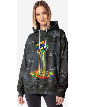 Aloha From Deer Rubik's Cube Oversize Hoodie - Gray