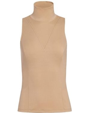 Bennu Neutrals Mock Neck Top, Nude - Natural