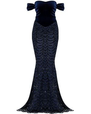 Nur Karaata Dynasty Waltz Dress - Blue