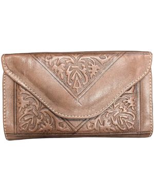 Berber Leather Small Leather Tri-Fold Purse Dark - Brown