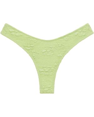 Montce Avo Floral Lulu Zig-Zag Stitch Bikini Bottom - Green