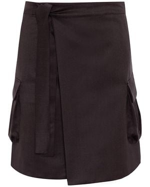 Ayana Designs Tailored Safari Skirt - Brown