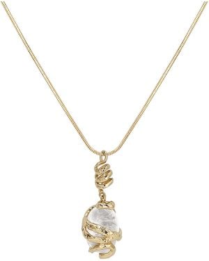 Retro Chic Neutrals Aeolian Whispers Necklace Pendant - Metallic