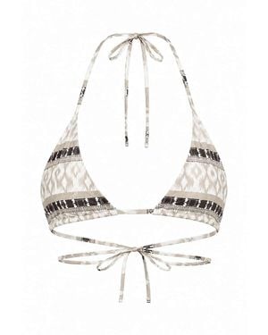Ciao Bella Monte Carlo Neutrals Ikat Top - White