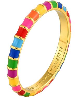 Pinnole Multicolour Thin Ring - Metallic