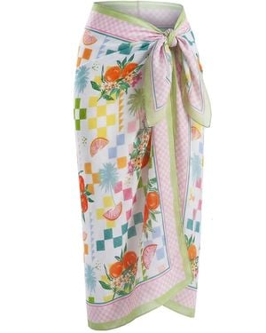 LOVEIST STORE Garden Statement Pareo Sarong - Blue