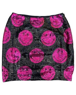 Any Old Iron Smiley Sequin Skirt - Pink