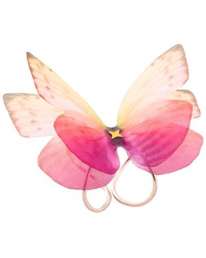 Oana Savu Sterling Silk Butterfly Adjustable Ring - Pink