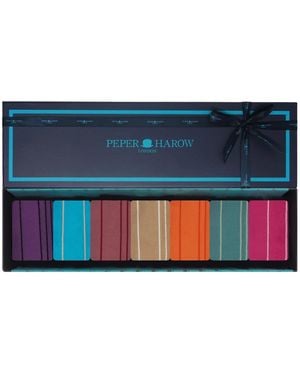 Peper Harow - Made in England Retro Stripe Trainer Socks Gift Box - Blue