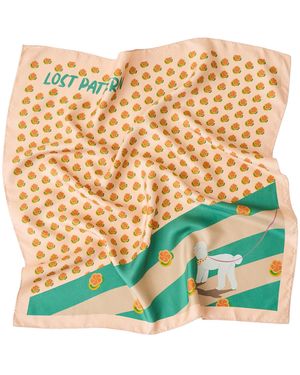 Lost Pattern Pandita The Dog Silk Bandana - Yellow