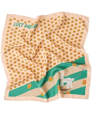 Lost Pattern Pandita The Dog Silk Bandana - Yellow