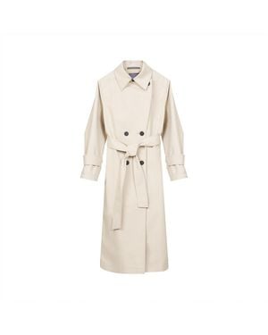 InAvati Neutrals Long Trench Coat - Natural