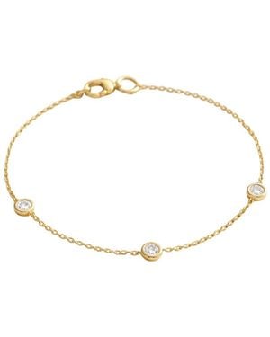 Lily Flo Jewellery Starlight 3 Diamond Station Bracelet - Metallic
