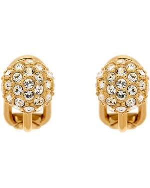 Emma Holland Jewellery Crystal Stud Clip Earrings - Metallic