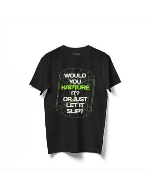 Kapture Light Printed Tee - Black