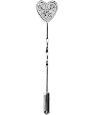 Lee Renee Wildflower Heart Tie Pin – - Metallic