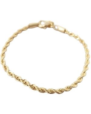 Harfi Plated Minimalist Elegant Shiny Rope Bracelet - Metallic