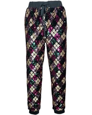 Any Old Iron Harlequeen Sequin Sweatpants - Blue