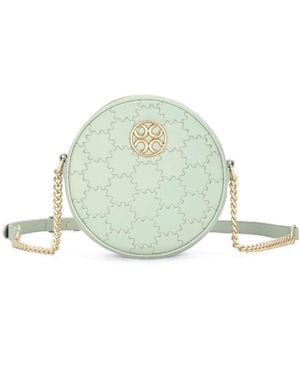 Orange Cube Quilted Impressions Round Bag - Green