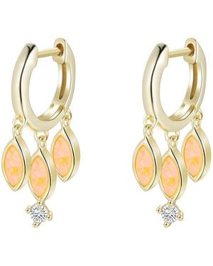 KAMARIA Opal Boho Shaker Huggie Earrings - Metallic