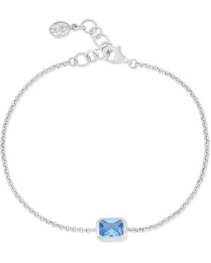Dower & Hall Topaz Octagon Chain Bracelet - Blue