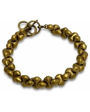 Rachel Nathan Spice: Brass Bones Bracelet - Metallic
