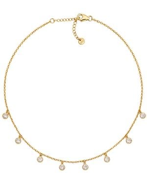 Uchi and Soto Enso Circle Stone Necklace - Metallic