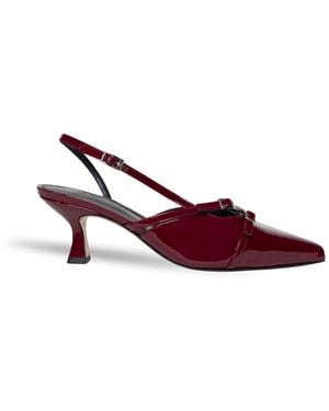 Widerry Wide Fit Kitten Heels Katia Cerise - Red