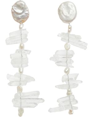 Lavani Jewels Calista Crystal Earrings - White