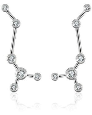 Genevieve Collection Scorpio Zodiac Constellation Earring 18K & Diamond - Metallic