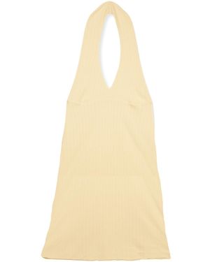 Marianne by Marie Jordane Edie Open-Back Pointelle Dress Vanilla - Yellow