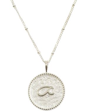 Claire Hill Designs Fuck Shorthand Coin Necklace - Metallic