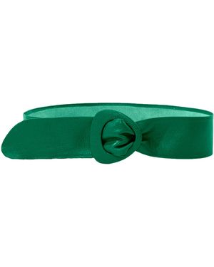 BeltBe Wide Triangle Buckle Belt - Green
