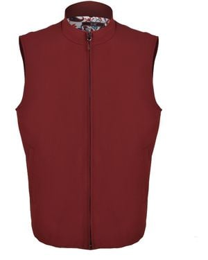 DAVID WEJ Ashford Relaxed Gilet - Red