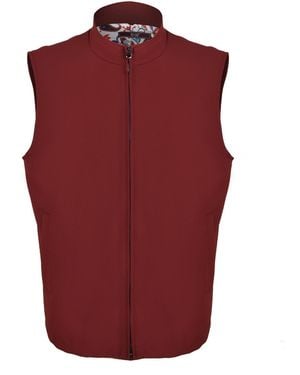 DAVID WEJ Ashford Relaxed Gilet - Red