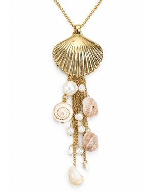 Lalinde Golden Shell Necklace - Metallic