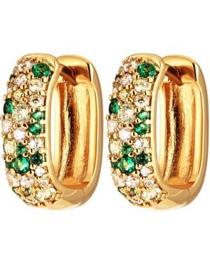 Scream Pretty Mosaic Chunky Huggie Hoop Earrings - Yellow