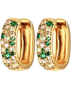 Scream Pretty Mosaic Chunky Huggie Hoop Earrings - Yellow