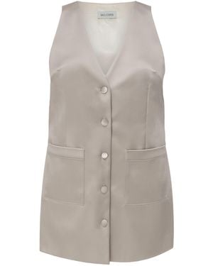 NAZLI CEREN Odessa Mini Dress With Buttons - Gray