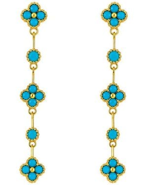 Uchi and Soto Kinmokusei Aqua Drop Earrings - White