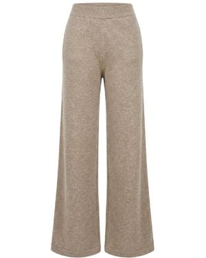 Anna Gatto Neutrals Cashmere Trousers - Grey